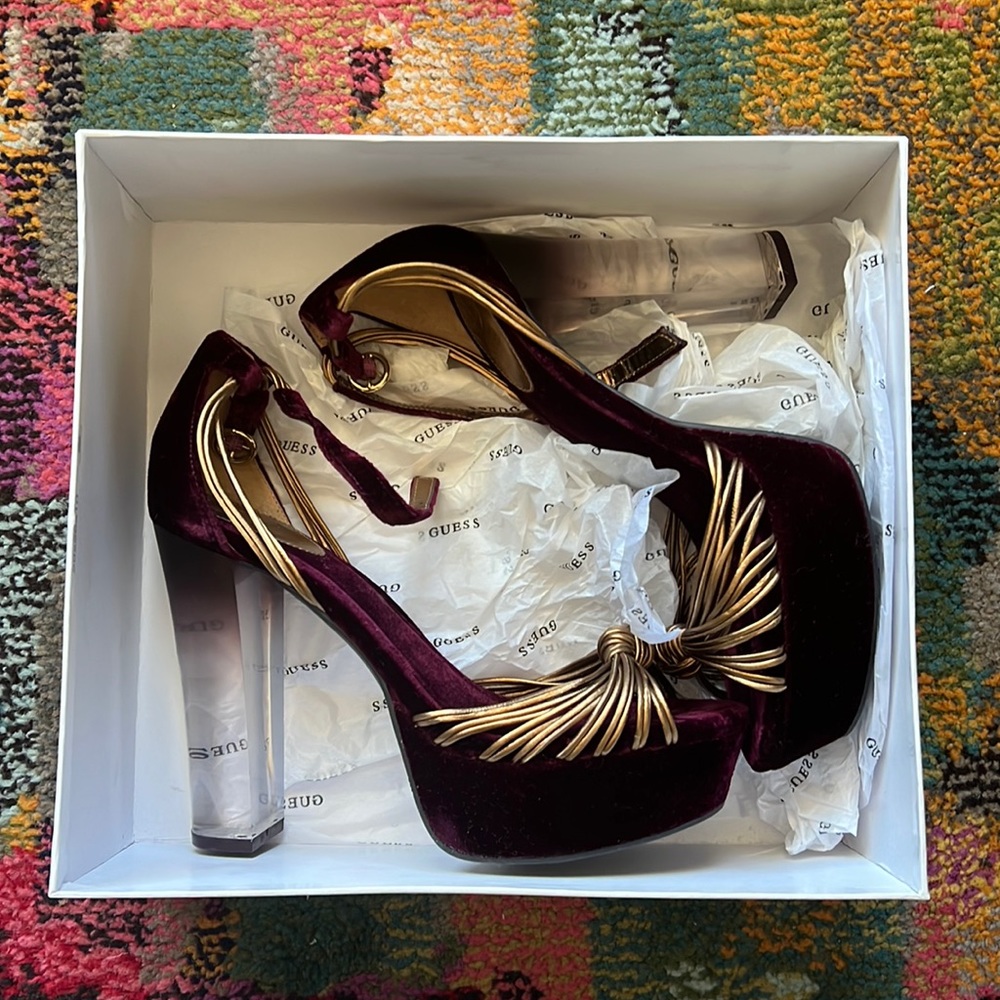 Guess Peakabo Bronze Multi Leather Platform